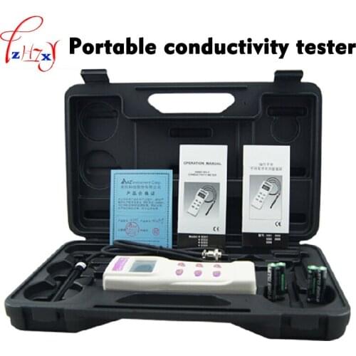 9V Portable Handheld Conductivity Tester AZ-8302 Digital Display Conductance Salinity Tester Machine 1PC