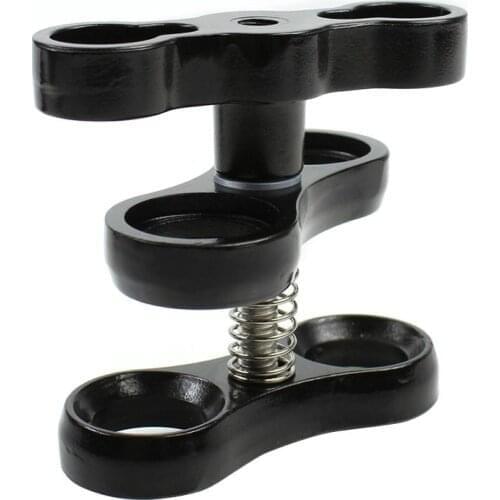 Aluminum CNC/Mold Ball Head Butterfly Clip Diving Flashlight Light Arm Clamp Bracket Holder for Gopro for OSMO Action Camera