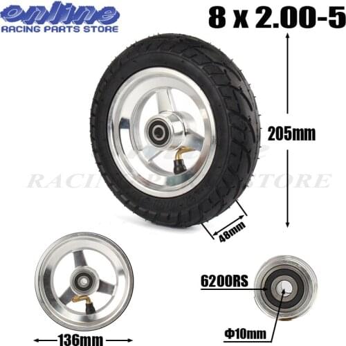 8x2.00-5 Tubeless Tire Wheel Tyre wheel hub Pocket Bike MINI Bike Electric Wheelchair Wheel Motor