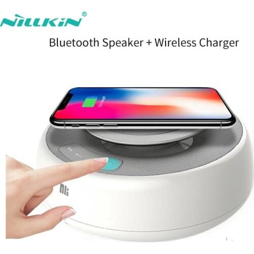 NILLKIN Wireles Bluetooth Speaker Fast Wireless Charging Hi-Fi Sound Multifunctional Bluetooth Home Speaker for iPhone XS Max