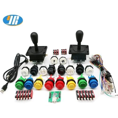 Arcade parts Bundles kit With American Joystick microswitch button 2 players USB to jamma/PC board to DIY Arcade Machine cabinet