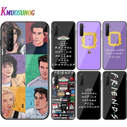 For OPPO A5 A9 2020 F7 Phone Cover Shell Friends TV series for OPPO Reno 2 Z 2Z 2F 3 4 Pro 5G Bright Black Phone Case