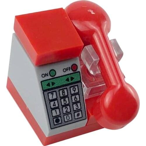 Creactor DIY Red Landline Phone City MOC Toys For Children Educational Bricks Decorations Funny Compatible Building Blocks