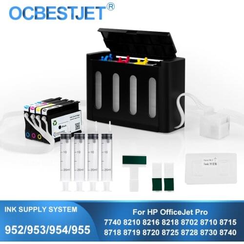 4Colors/Set For HP 952XL 952 XL CISS Continuous Ink Supply System For HP Officejet Pro 7740 8210 8216 8702 8710 8715 8720 8725