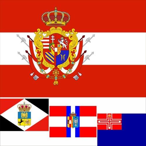 Italy history Kingdom Naples (1808) Flag 3X5FT 90X150CM 100D Polyester Grand Duchy Tuscany (1840) Banner