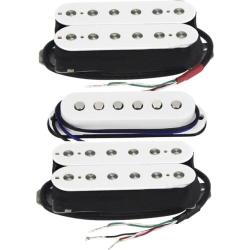 FLEOR 3pcs Alnico 5 Electric Guitar Humbucker Pickups & Single Coil Pickup for HSH Guitar