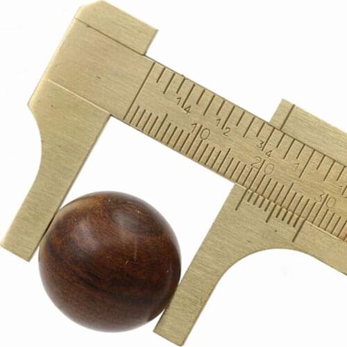 Pocket Mini Brass Sliding Ruler Confucius Gauge Vernier Calip Metal Calipers Gauge Micrometer Measurement Tool Office School