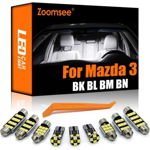 Zoomsee Interior LED For Mazda 3 BK BL BM BN 2004-2020 Canbus Vehicle Bulb Inoor Trunk Lights Dome Map Reading Auto Lamp Parts