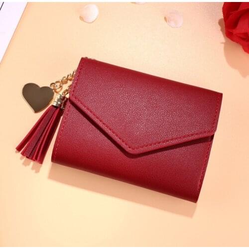 Mini Tassel Wallet Women Fashion Purse Female Short Mini Wallets Korean Students Lovely Purse Female Small Wallet for Women