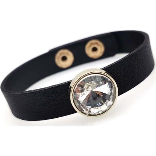 Fashion 4 Colors Bracelet Beads For Women Flower Jewelry Pulseras Mujer Crystal Leather Wrap Gift