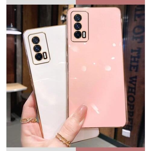 Fashion Smooth Plating Silicone Soft Phone Cases For VIVO Y50 Y20 Y30 Y72 5G Y15 Y12 Y17 X27 Pro X60 X50 X21 X23 S5 S9 TPU Cover