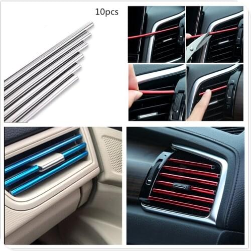 Car Vent Grille cover Outlet Strip for mini cooper r56 golf mk7 kia ceed renault scenic 2 toyota prius golf mk3 citroen