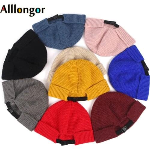 New 2021 Winter Fisherman Beanie Men Women Knitted Hat Autumn Solid Unisex Black beanies for ladies Bonnet Femme