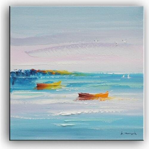 Original oil painting seascape hand-painted Home decoration painting famous high quality Modern artists painting 18011804