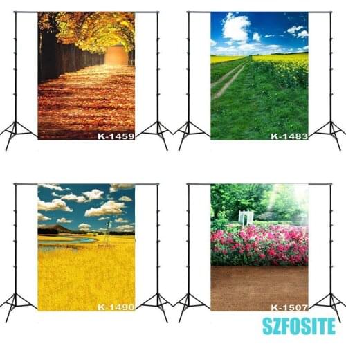 Grassland Forest Blue Sky White Cloud Natural Scenery Photography Theme Backdrop Adults and Child Shoot Photo Vinyl Background