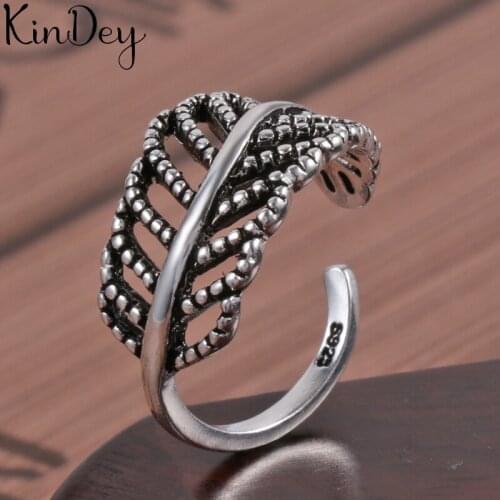 Romantic Charming Open Leaf Ring for Women Vintage Boho Party Rings Gothic Punk Jewelry Gifts for Girls 2021