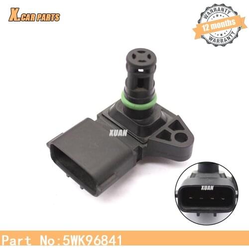 High Quality 4 Bar Manifold Intake Air Pressure Sensor MAP Sensor 5WK96841 For Renault Peugeot 405 Kia Pride Citroen Hyundai
