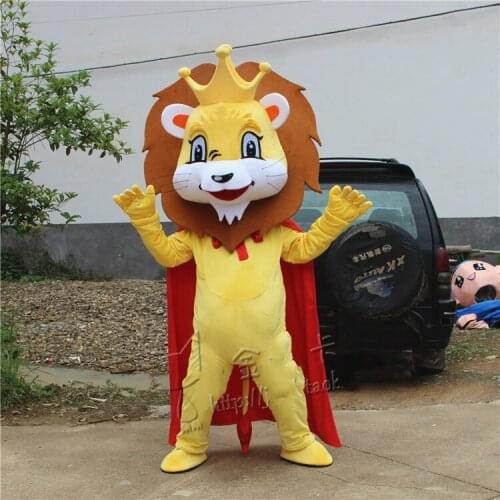 Animal Lion King Simba cartoon Mascot Costume Outfit adult size Fancy Dress Halloween Christmas Carnival party perform Costume