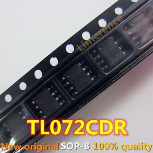 10PCS TL072CDR SOP-8 TL072CD TL072C TL072 Low power operational amplifier chip