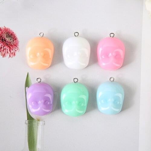 10pcs Funny Handmade Angel Face charms Flatback resin Baby Head For Necklace Keychain Pendant DIY Making Accessories