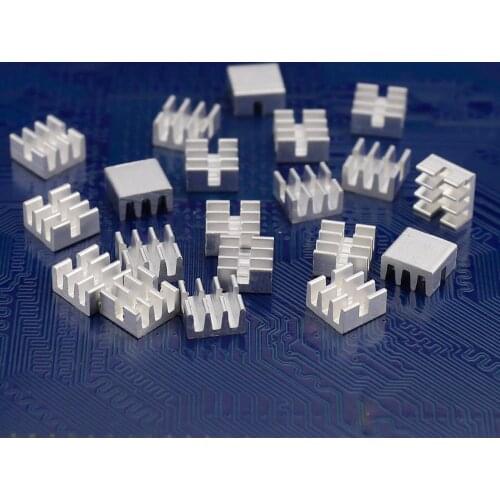 100 Pieces LOT 6.4x6x3.7mm Mini Aluminum Heatsink For motherboard graphics card Chipset tube RHS-01 Chip Radiator