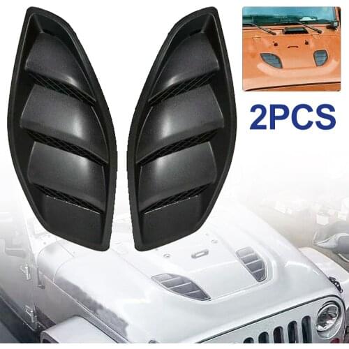 2x Louvers Engine Inlet Hood Vents For 10th Anniversary Jeep Wrangler JK 2007-18
