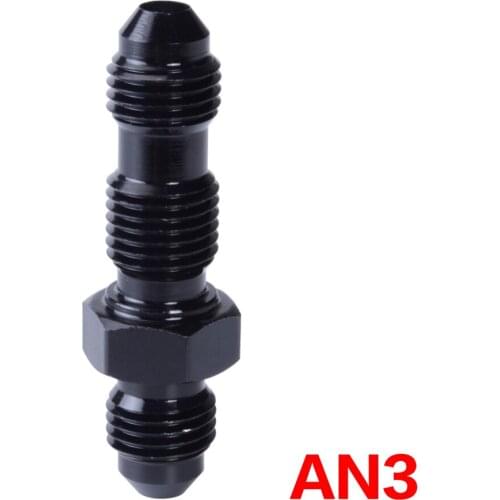 3 AN 3 AN-3 MALE THREAD STRAIGHT FLARE BULKHEAD FLARE ALUMINUM FINISH FITTING