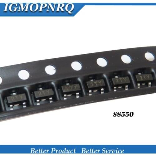 50pcs S8550 SOT-23 8550D SOT23 2TY S8550D SMD new and 2TY