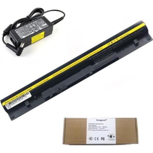 2200mAh Laptop Battery + 20V 2A Power Charger for Lenovo IdeaPad S300 S310 S400 S400u S405 S410 S415 4ICR17/65 L12S4L01 L12S4Z01