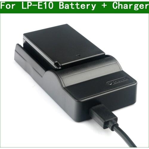 Lanfulang LP-E10 LP E10 LPE10 Digital Camera Battery + Charger For Canon EOS 1500D 2000D 3000D 4000D Kiss X80 X90 Rebel T7 T100