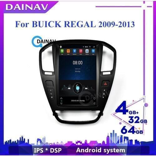 Android 9.0 Vertical screen GPS for BUICK Regal 2009-2013 Tesla style car GPS navigation radio Multimedia stereo player