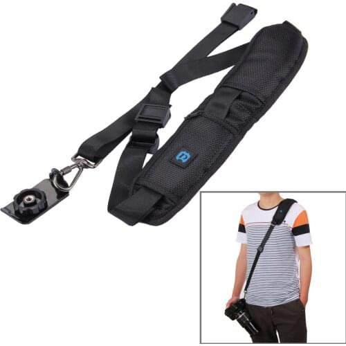 SLR DSLR Cameras Quick Release Anti-Slip Soft Pad Nylon Single Shoulder Camera Strap with 1/4 standard Hole Metal Hook for Canon