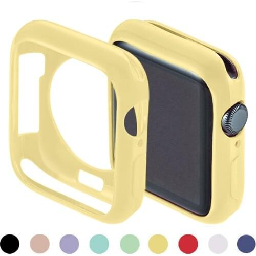 Candy Watch Case for apple watch series 6 SE 5 4 3 2 1 cover protector for iWatch 40mm 44mm 38mm 42mm Silicone bumper shell