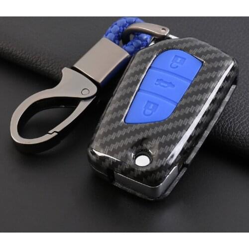 ABS Carbon fiber Silica gel Car Key protectionCover Case For Toyota Auris Corolla Avensis Verso Yaris Aygo Scion TC IM 2015 2016