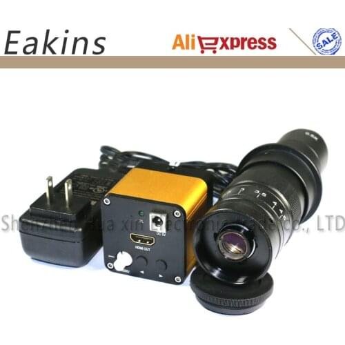 Full HD 1080P 60fps HDMI Industrial Digital Microscope Camera+180X/300X C-mount Lens For Phone Repair