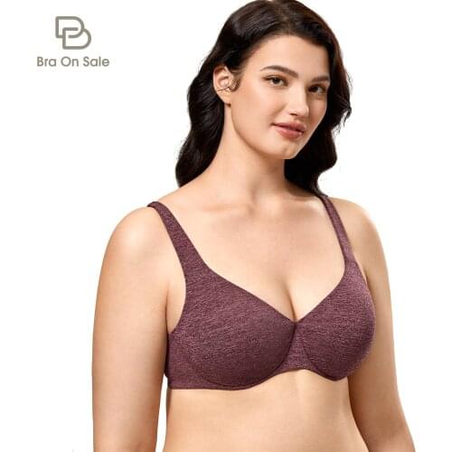 Womens Plus Size Seamless Bras Minimizer Full Coverage Unlined Cup Smooth