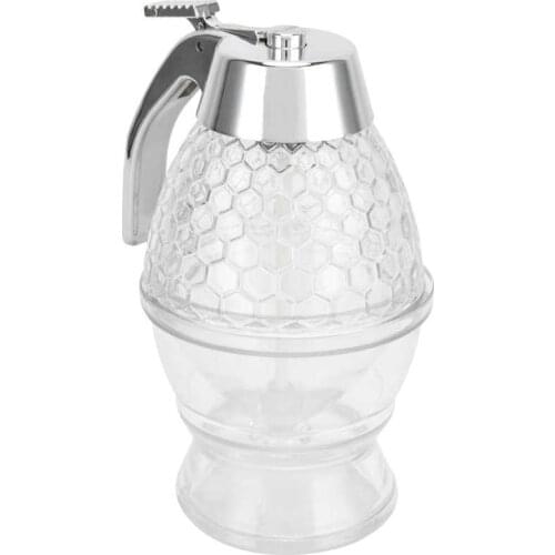 Honey Dispenser Transparent Durable Syrup Dispenser Elegant Convenient for Kitchen Supplies for Store Seasoning Honey Syrup