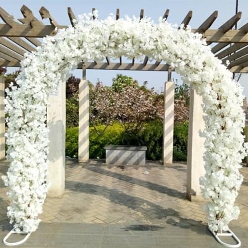 Exellent Luxury wedding Centerpiece Metal flower Arch Door cherry Flower Stand Cherry blossoms For Wedding Decor flower backdrop
