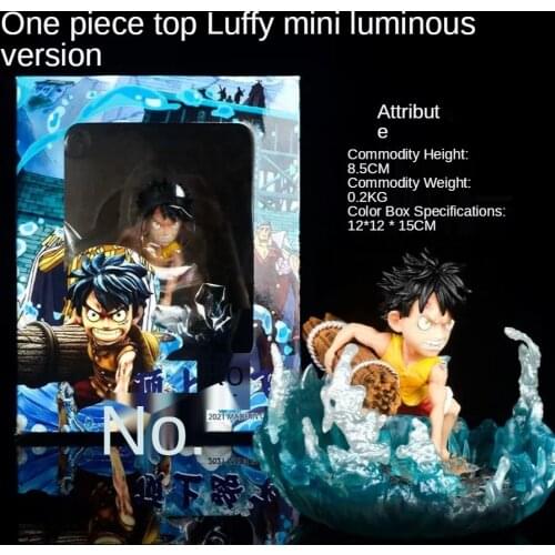 One Piece of Anime Toy GK Top Luffy Rufu Action Figure Mini Luminous Scene Statue Model Boxed Childrens Gift Collectibles Unisex