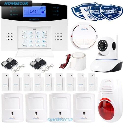 HOMSECUR APP Controlled Wireless GSM Home Security Alarm System+4 Pet-Immune PIR