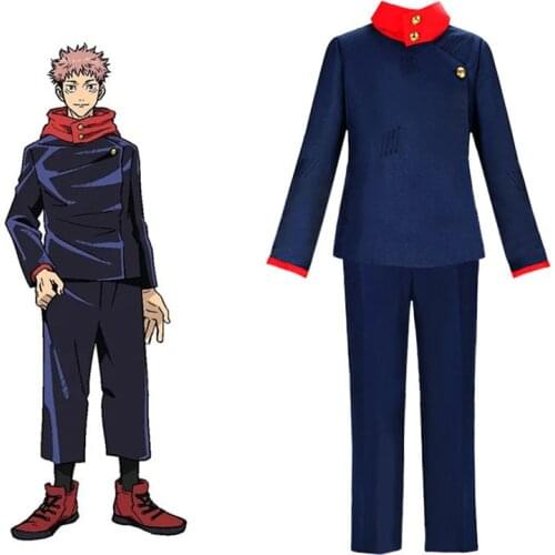 Anime Jujutsu Kaisen Cosplay Costume Itadori Yuji Kugisaki Nobara Fushiguro Megumi School Uniform Dress Clothes Halloween Party