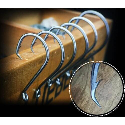 50Pcs Octopus Coating High Carbon Stainless Steel Barbed Carp Fishing Hooks Ackle Set 5C Point Hardness Supplier Fishhooks