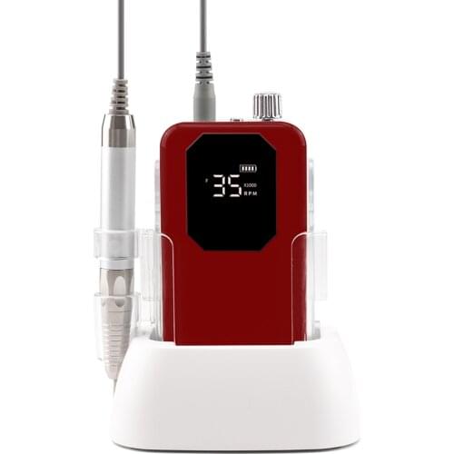 SIMINAIL Octagon Brushless Nail Drill Rechargeable Desktop Base 35000RPM Manicure Electric Machine Nail File Cordless Drilling