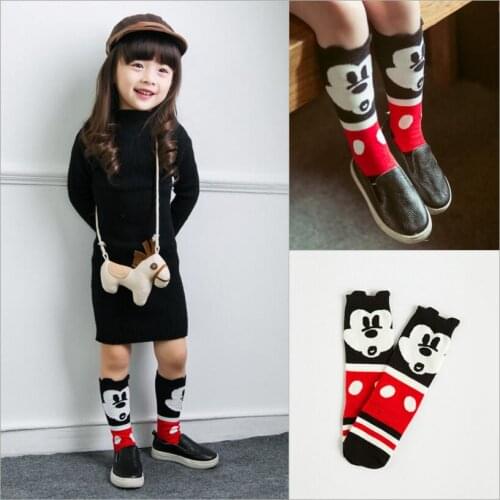 2017 Cartoon Cute Children Sock Print Animal Cotton Baby Kid Sock Knee High Long Fox Socks For Toddler Girl Clothing Accessories