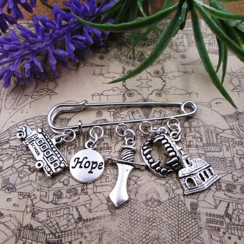 HOPE Legacies TV Theme Silver Plated Charm Brooch Gift Birthday