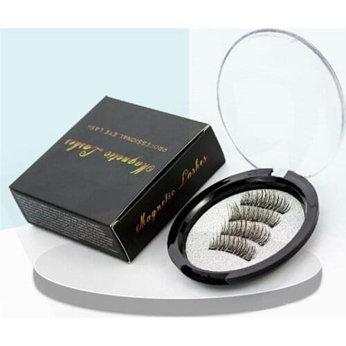 New 4Pcs Magnet Mink Lashes 100% Magnetic Eyelashes Natural Hair False Eye lashes 3D Fake Lash Fluffy Faux Cils magnetique
