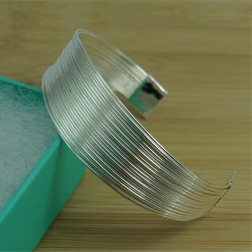 New Style 925 Sterling Silver Multi-Line Bangle Bracelet For Women Wedding Engagement Fashion Glamour Party Jewelry Birthday Pre