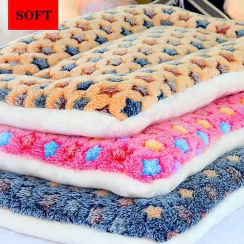 Dropshipping Pet Bed For Small Medium Dogs Mat Warm Sleeping Cats Nest Soft Long Plush Dog Bed Pet Cushion Portable Pet Supplies