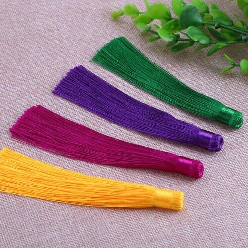 200pcs/lot 12cm Cotton Silk Tassels Earrings Charm Pendant Satin Tassels for DIY Jewelry Making Findings Materials