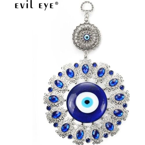 EVIL EYE 1 PCS 21*13cm Turkish extra large pendant Blue eye interior with petal shape charm EY4914